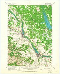 Mauston Wisconsin Historical topographic map, 1:62500 scale, 15 X 15 Minute, Year 1962