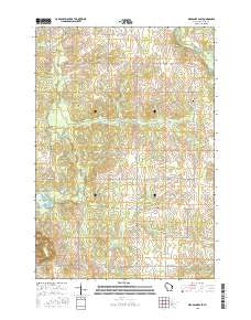 Mead Lake East Wisconsin Current topographic map, 1:24000 scale, 7.5 X 7.5 Minute, Year 2015