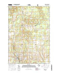 Medford Wisconsin Current topographic map, 1:24000 scale, 7.5 X 7.5 Minute, Year 2015
