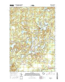 Mercer Wisconsin Current topographic map, 1:24000 scale, 7.5 X 7.5 Minute, Year 2015