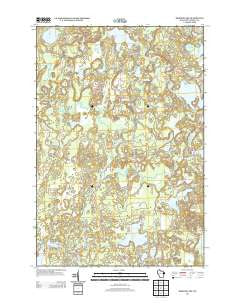 Mercer Lake Wisconsin Historical topographic map, 1:24000 scale, 7.5 X 7.5 Minute, Year 2013