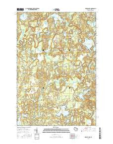 Mercer Lake Wisconsin Current topographic map, 1:24000 scale, 7.5 X 7.5 Minute, Year 2015