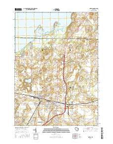 Milton Wisconsin Current topographic map, 1:24000 scale, 7.5 X 7.5 Minute, Year 2016