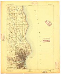 Milwaukee Wisconsin Historical topographic map, 1:62500 scale, 15 X 15 Minute, Year 1892