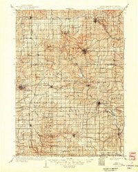 Mineral Point Wisconsin Historical topographic map, 1:125000 scale, 30 X 30 Minute, Year 1902