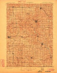Mineral Point Wisconsin Historical topographic map, 1:125000 scale, 30 X 30 Minute, Year 1902