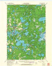 Minocqua Wisconsin Historical topographic map, 1:62500 scale, 15 X 15 Minute, Year 1966