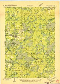 Minocqua Wisconsin Historical topographic map, 1:48000 scale, 15 X 15 Minute, Year 1949