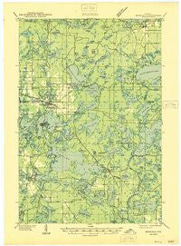 Minocqua Wisconsin Historical topographic map, 1:48000 scale, 15 X 15 Minute, Year 1946