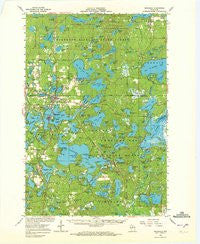 Minocqua Wisconsin Historical topographic map, 1:62500 scale, 15 X 15 Minute, Year 1966