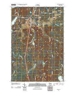 Minong Wisconsin Historical topographic map, 1:24000 scale, 7.5 X 7.5 Minute, Year 2010