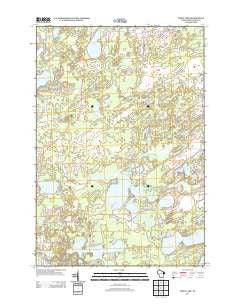 Moen Lake Wisconsin Historical topographic map, 1:24000 scale, 7.5 X 7.5 Minute, Year 2013