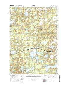 Moen Lake Wisconsin Current topographic map, 1:24000 scale, 7.5 X 7.5 Minute, Year 2015