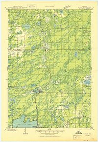 Monico Wisconsin Historical topographic map, 1:48000 scale, 15 X 15 Minute, Year 1950