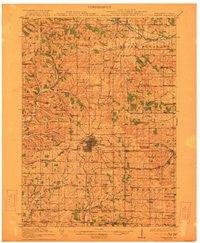 Monroe Wisconsin Historical topographic map, 1:62500 scale, 15 X 15 Minute, Year 1922