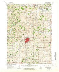 Monroe Wisconsin Historical topographic map, 1:62500 scale, 15 X 15 Minute, Year 1962