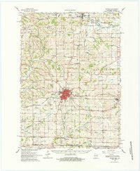 Monroe Wisconsin Historical topographic map, 1:62500 scale, 15 X 15 Minute, Year 1962