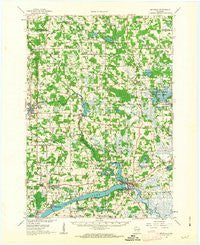 Montello Wisconsin Historical topographic map, 1:62500 scale, 15 X 15 Minute, Year 1961
