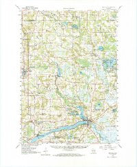 Montello Wisconsin Historical topographic map, 1:62500 scale, 15 X 15 Minute, Year 1961