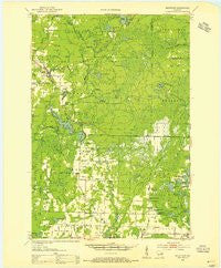 Mountain Wisconsin Historical topographic map, 1:48000 scale, 15 X 15 Minute, Year 1952