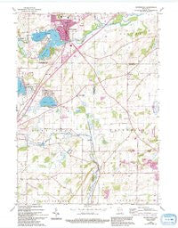 Mukwonago Wisconsin Historical topographic map, 1:24000 scale, 7.5 X 7.5 Minute, Year 1960