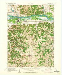 Muscoda Wisconsin Historical topographic map, 1:62500 scale, 15 X 15 Minute, Year 1960