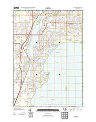 Neenah Wisconsin Historical topographic map, 1:24000 scale, 7.5 X 7.5 Minute, Year 2013