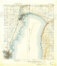 Neenah Wisconsin Historical topographic map, 1:62500 scale, 15 X 15 Minute, Year 1911