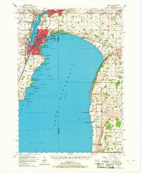 Neenah Wisconsin Historical topographic map, 1:62500 scale, 15 X 15 Minute, Year 1955