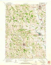 New Glarus Wisconsin Historical topographic map, 1:62500 scale, 15 X 15 Minute, Year 1962