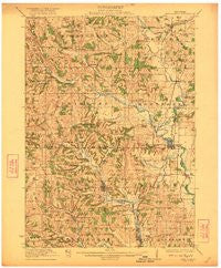 New Glarus Wisconsin Historical topographic map, 1:62500 scale, 15 X 15 Minute, Year 1923