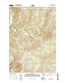 Nutterville Wisconsin Current topographic map, 1:24000 scale, 7.5 X 7.5 Minute, Year 2015