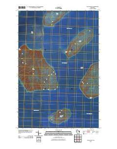 Oak Island Wisconsin Historical topographic map, 1:24000 scale, 7.5 X 7.5 Minute, Year 2010
