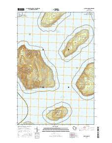 Oak Island Wisconsin Current topographic map, 1:24000 scale, 7.5 X 7.5 Minute, Year 2015