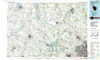 Oconomowoc Wisconsin Historical topographic map, 1:100000 scale, 30 X 60 Minute, Year 1984