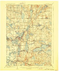 Oconomowoc Wisconsin Historical topographic map, 1:62500 scale, 15 X 15 Minute, Year 1909
