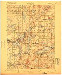 Oconomowoc Wisconsin Historical topographic map, 1:62500 scale, 15 X 15 Minute, Year 1909