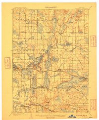Oconomowoc Wisconsin Historical topographic map, 1:62500 scale, 15 X 15 Minute, Year 1909