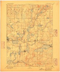 Oconomowoc Wisconsin Historical topographic map, 1:62500 scale, 15 X 15 Minute, Year 1892