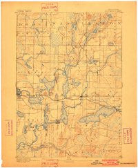 Oconomowoc Wisconsin Historical topographic map, 1:62500 scale, 15 X 15 Minute, Year 1892