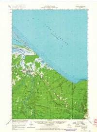 Odanah Wisconsin Historical topographic map, 1:62500 scale, 15 X 15 Minute, Year 1964