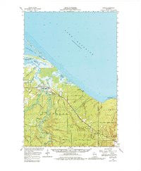 Odanah Wisconsin Historical topographic map, 1:62500 scale, 15 X 15 Minute, Year 1964