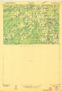 Ogema Wisconsin Historical topographic map, 1:48000 scale, 15 X 15 Minute, Year 1944
