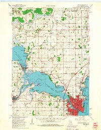 Oshkosh Wisconsin Historical topographic map, 1:62500 scale, 15 X 15 Minute, Year 1961