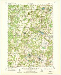 Oxford Wisconsin Historical topographic map, 1:62500 scale, 15 X 15 Minute, Year 1961