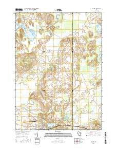 Palmyra Wisconsin Current topographic map, 1:24000 scale, 7.5 X 7.5 Minute, Year 2016