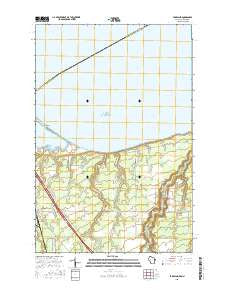 Parkland Wisconsin Current topographic map, 1:24000 scale, 7.5 X 7.5 Minute, Year 2015