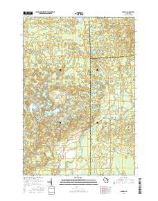 Parrish Wisconsin Current topographic map, 1:24000 scale, 7.5 X 7.5 Minute, Year 2015