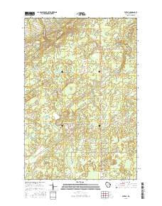 Patzau Wisconsin Current topographic map, 1:24000 scale, 7.5 X 7.5 Minute, Year 2015
