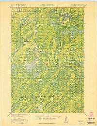 Patzau Wisconsin Historical topographic map, 1:48000 scale, 15 X 15 Minute, Year 1949